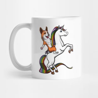 Corgi Dog Riding Unicorn Mug